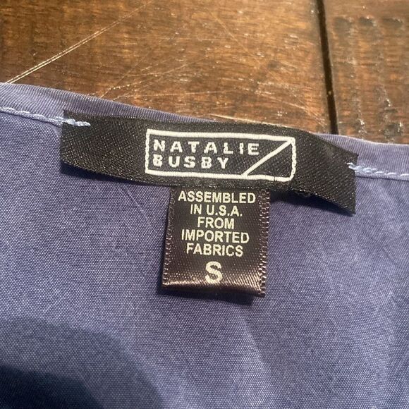 Natalie Busby Collection Cupro T- Dress Small Blue - Picture 6 of 7